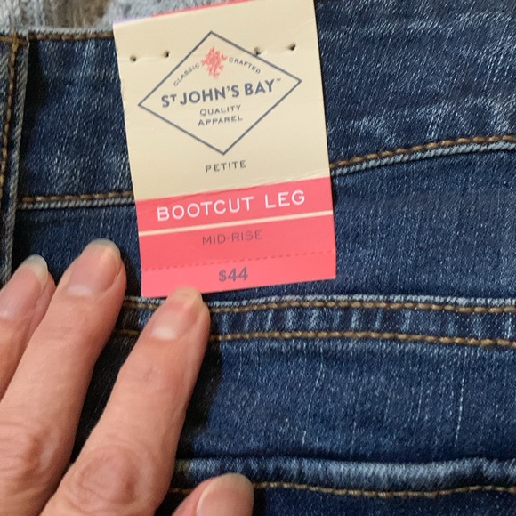 St. John’s Bay boot  cut leg, medium tint blue jeans - Picture 4 of 5